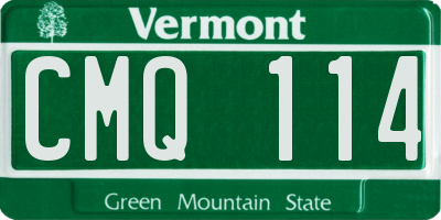 VT license plate CMQ114