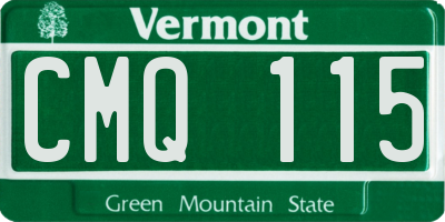 VT license plate CMQ115