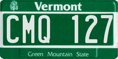 VT license plate CMQ127