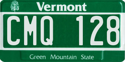 VT license plate CMQ128