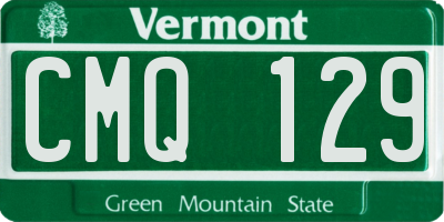 VT license plate CMQ129