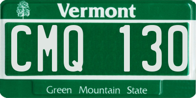 VT license plate CMQ130