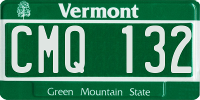 VT license plate CMQ132