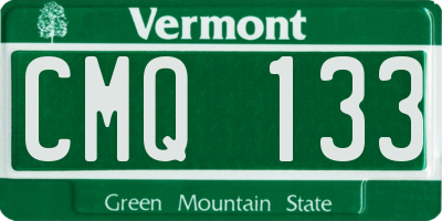 VT license plate CMQ133