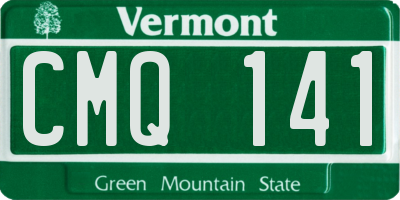VT license plate CMQ141