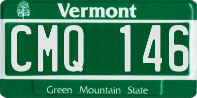 VT license plate CMQ146