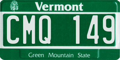 VT license plate CMQ149