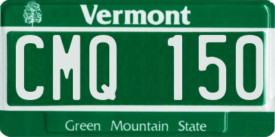 VT license plate CMQ150