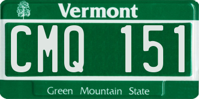 VT license plate CMQ151
