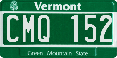 VT license plate CMQ152