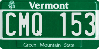 VT license plate CMQ153