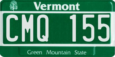 VT license plate CMQ155
