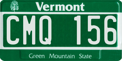 VT license plate CMQ156