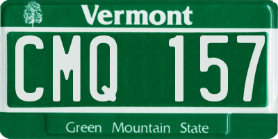 VT license plate CMQ157