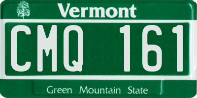 VT license plate CMQ161
