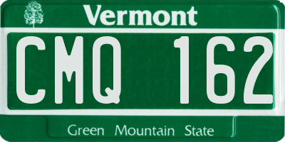 VT license plate CMQ162