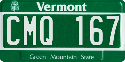 VT license plate CMQ167