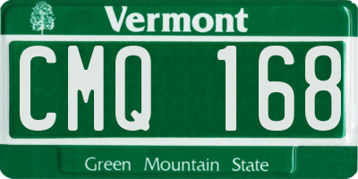 VT license plate CMQ168