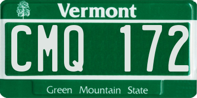 VT license plate CMQ172