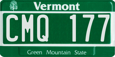 VT license plate CMQ177