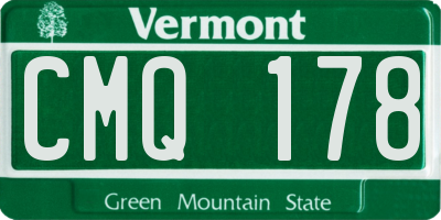 VT license plate CMQ178
