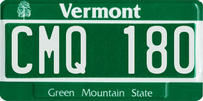VT license plate CMQ180