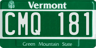 VT license plate CMQ181