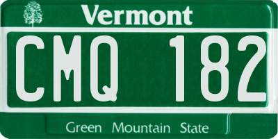 VT license plate CMQ182