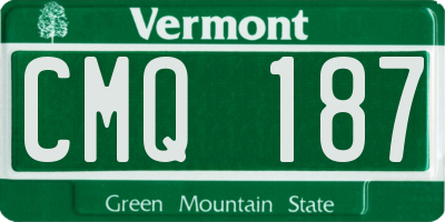 VT license plate CMQ187