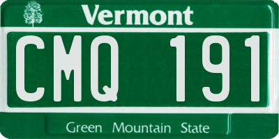 VT license plate CMQ191