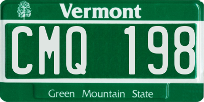 VT license plate CMQ198