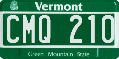 VT license plate CMQ210
