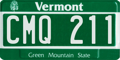 VT license plate CMQ211