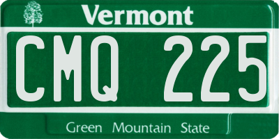 VT license plate CMQ225