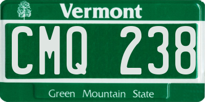 VT license plate CMQ238
