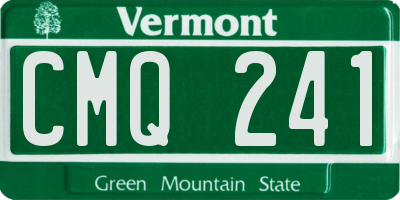 VT license plate CMQ241