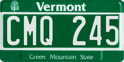 VT license plate CMQ245