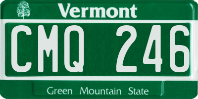 VT license plate CMQ246