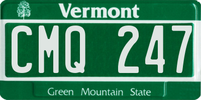 VT license plate CMQ247
