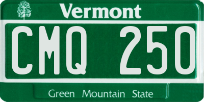VT license plate CMQ250