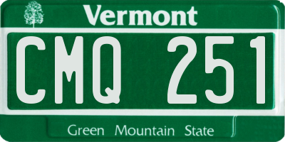 VT license plate CMQ251