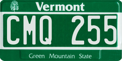 VT license plate CMQ255