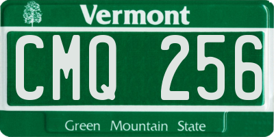 VT license plate CMQ256