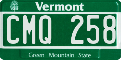 VT license plate CMQ258