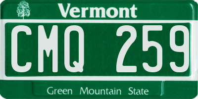 VT license plate CMQ259