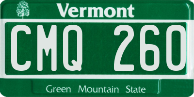 VT license plate CMQ260