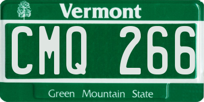 VT license plate CMQ266
