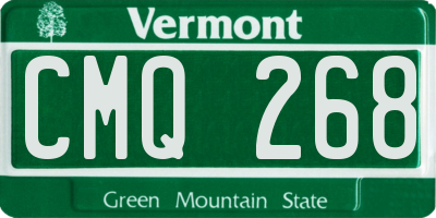VT license plate CMQ268
