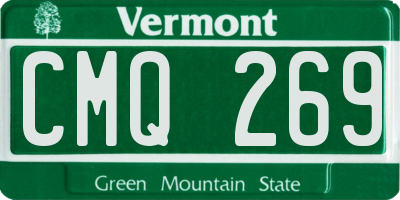 VT license plate CMQ269