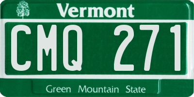 VT license plate CMQ271